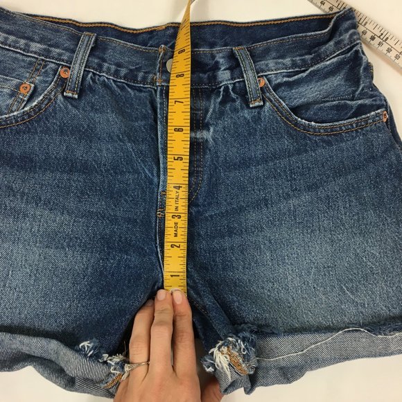 Levis 501 CT Cutoff Selvedge Jean Shorts Meas. 30" - Picture 6 of 10